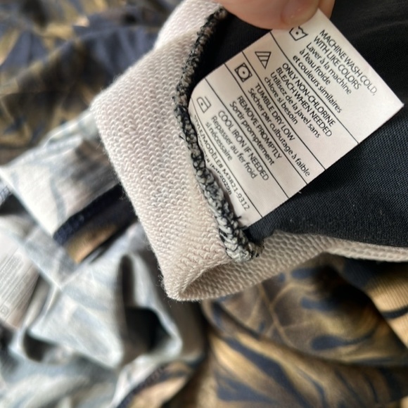 Vince Mens Two Piece Tropical Palm Leaf Printed Lounge Sweat Short T Shirt Set - Picture 6 of 10